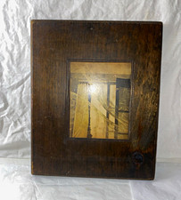 Vintage Brown Wood 9x12 Photo Frame Fits 4x6 Photo Portrait by Andrew Wyeth  picture