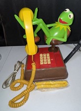Vtg Muppets Collectible Kermit the Frog ATC Telephone Jim Henson 1983 Movie Prop picture
