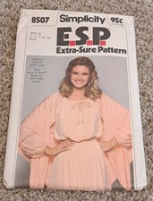 Vintage 1978 Simplicity E.S.P 8507 Size 6,8,10 picture