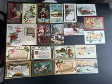 21 Antique Christmas Postcards Raphael Tuck  Used/Unused Coraline picture