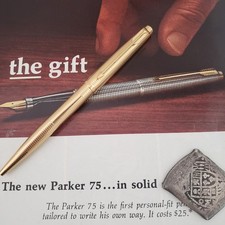 1965 First Parker 75 14k Gold Filled Ballpoint Pen  picture