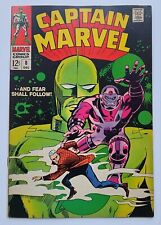 Captain Marvel #8 VF/NM Kree App 1968 Roy Thomas, Colletta High Grade Silver Age picture