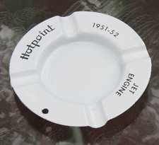 1951-1952 Hotpoint Jet Engine Porcelain Finish  Advertising Ashtray White UNUSED picture
