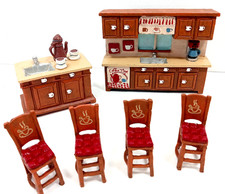 Collection ETC Mini Coffee Kitchen Set with Chairs Doll House Furniture picture