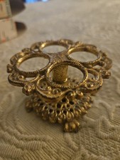 Vintage Gold Regency Filigree Fancy Lipstick Holder - Holds 4 Tubes - PRETTY picture