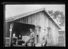 Photo:Military Officers Wooden Barracks 1910s Rustic Cabin picture