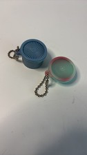 Vintage Tupperware Miniature Keychain Set - Blue Instant starburst & translucent picture