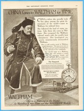 1917 Waltham Watch Company MA Riverside Pocket Watch China Railroad Time Ad picture