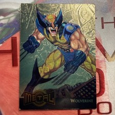 Wolverine - RARE 1995 Fleer Marvel Metal #18 Gold Blaster NM/MT picture