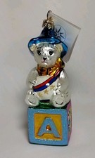  CHRISTOPHER RADKO STAR BEAR BLOWN GLASS CHRISTMAS ORNAMENT 1996 picture