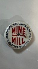 Vintage Bisbee Arizona Mine Mill Smelter Workers Union Cap Dues Button Badge picture