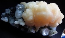 STILBITE BOWS W/ APOPHYLLITE CUBES ON MATRIX MINERALS SPECIMEN*26.3 picture