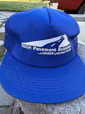 Koch Pavement Solutions Blue/White Mesh Snapback Trucker Hat Made in USA picture