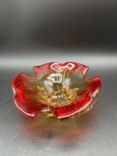 Vintage Red & Yellow Blown Art Glass 6