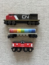 Wooden Whittle Shortline Railroad CN Canadian National Trains Lot of 3 picture