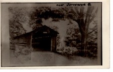 Postcard Covered Bridge Jefferson Ohio c1945 -8425 picture