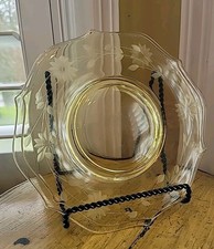 Depression Glass Jubilee Yellow Luncheon Plates 3 Lancaster Glass 1930s 8