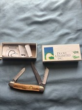 VINTAGE UNUSED 1992 DUCKS UNLIMITED CASE XX KNIFE DU318SS 3 BLADE POCKET #742 picture