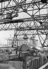 Coal from England USA arriving Genoa be shipped northern Italy Swi- Old Photo picture