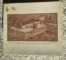 Vintage Early 5¢ Candy Box CHOCOLATE ALMONDS  BLUMENTHAL BROS. PA Factory Scene picture