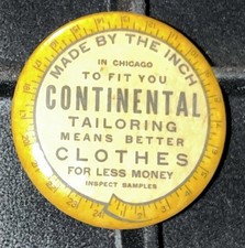Vintage Advertising Celluloid Pocket Mirror Continental Tailoring Chicago Tailor picture