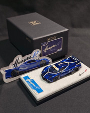 DMY x Halo 1/64 Pagani Huayra R Blue Carbon White Livery Limited 99 picture