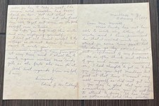 Antique 1934 Handwritten Cursive Letter Document About The Death Of Family picture