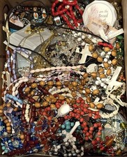 VTG To Modern 6.8 LB Religious Accessory Jewelry Rosary Lot Medium Flat Rate Box picture