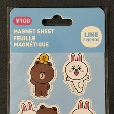 Kawaii Line Friends 6 PC Die Cut Magnet Sheet  picture