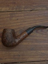 Vintage Made in London Bent Billiard Sandblast Briar Estate Pipe -The Nottingham picture