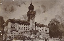 1890s Architectural Albumen Print – Original Rendering of Worcester City Hall MA picture