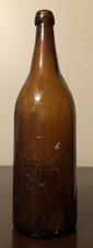 Antique F. PETERSILGE Bottling Works Amber Bottle Bucyrus, Ohio OH Crawford Co. picture