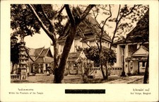 Vintage Wat Kalaya Bangkok Thailand Temple Staterails Postcard Braun & Cie picture