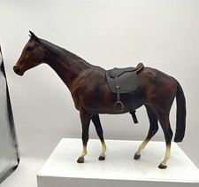 Breyer Model Horse Figurine Dark Brown w/ White Markings & Saddle Plastic picture