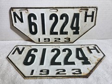 Vintage 1923 New Hampshire License Plate Pair NON RESIDENT Visitor picture
