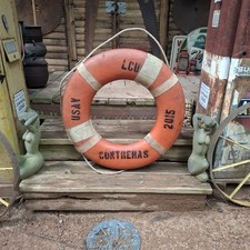 Vintage Contreras Landing craft utility SHIP LIFE RING MILITARY SEA SUPPORT picture