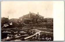 Texas City Texas Galveston 1915 RPPC Real Photo Postcard Storm Damaged Buildings picture