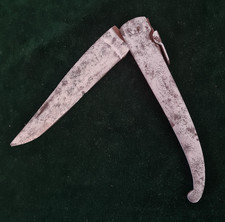 Vintage antique all steel  knife stamped working folding knife 12