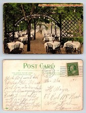 Outdoor Dining Garden Feltman's Coney Island NY Vintage Postcard 1911 picture