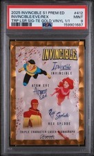 2025 Keepsake #412 Invincible Atom Eve Rex Splode Triple Gold Vinyl 1/1 picture