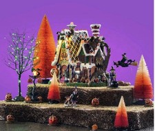 LEMAX 56665 Spooky Town Halloween Village The Candy Witch Cottage Set 18 Pieces picture