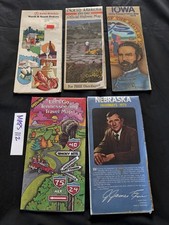 Lot of 5 Vintage Road Maps – Illustrated Tennessee, Iowa Pioneer & Dakotas  picture