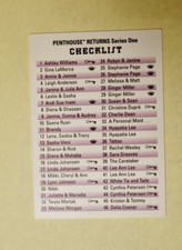 CARD CHECK LIST NO. 100 PENTHOUSE RETURNS SERIES ONE VINTAGE 90s ORIGINAL picture