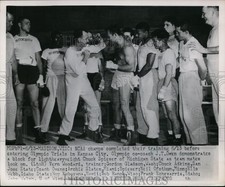 1952 Press Photo NCAA boxing champs complete training before Olympic trials picture