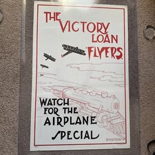 WWI Poster The Victory Loan Flyers Airplane Special Show Train picture