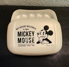 Disney Mickey Mouse Plastic Soap Case Holder White 