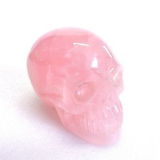 😍😍😍😍😍3.7'' Rose quartz Carved Crystal Skull，Crystal Healing，Home Decoration picture