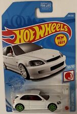 Honda Type R Hot Wheels Custom made w/ Green Real Riders Rubber Tires picture