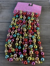Christmas Tree Garland St Nichols Square 9 Ft  Colorful Plastic Beaded picture