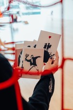 Banksy Flower Thrower Street Art Postcard Set  picture